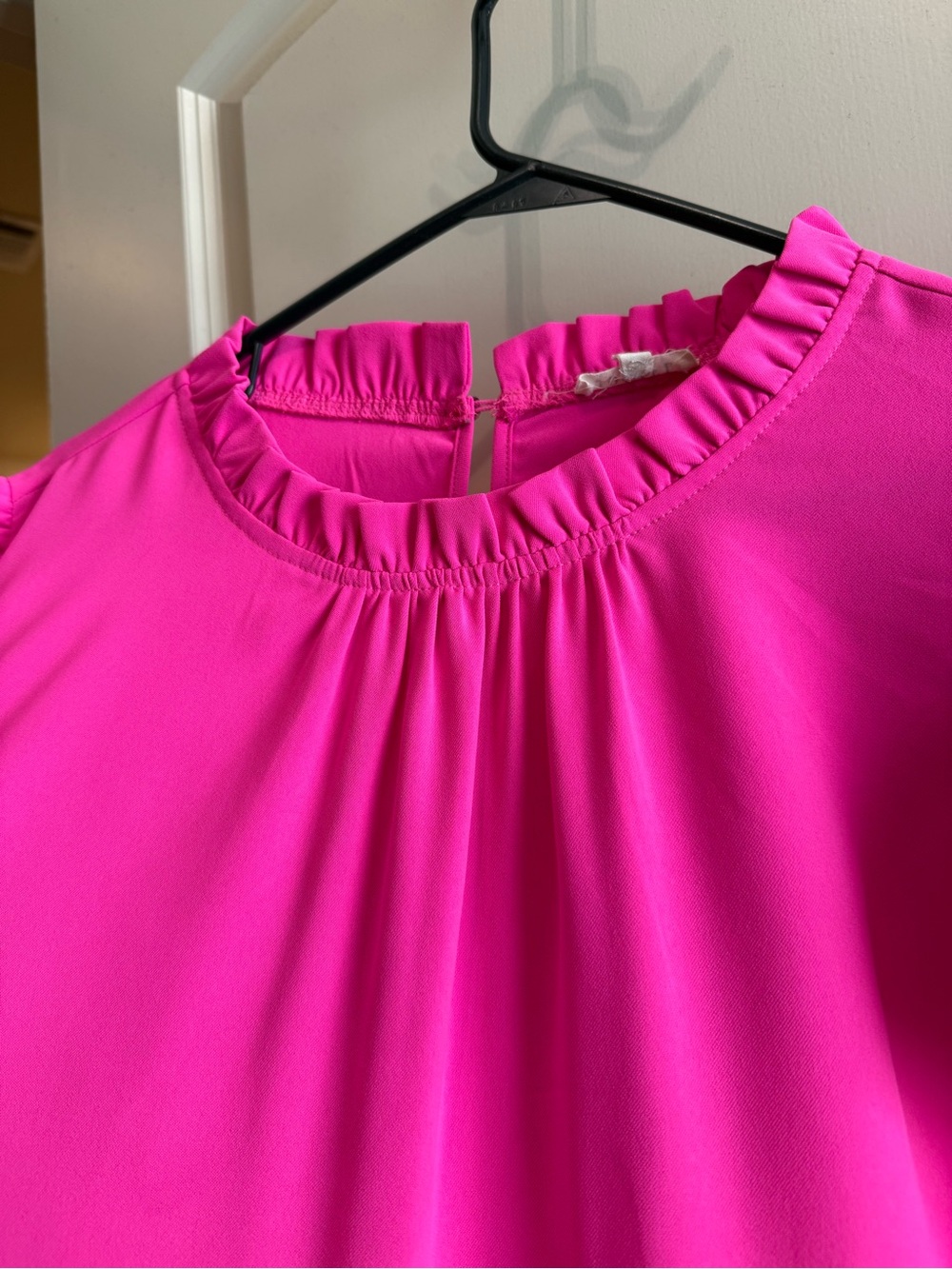 JODIFL Hot Pink Ruffle Sleeve Blouse - Picture 2 of 5